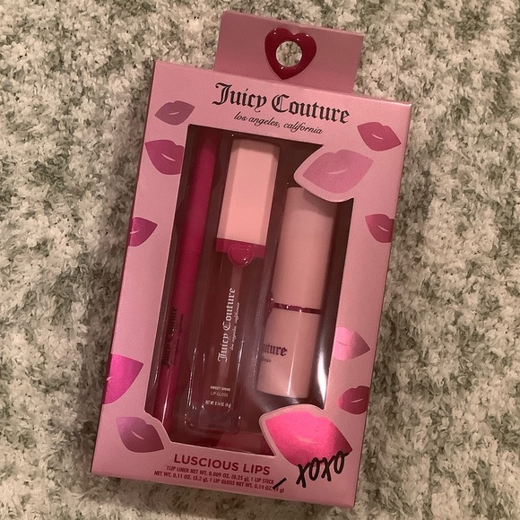 Juicy Couture Other - Juicy Couture Lip Liner Lip Gloss & Lip Balm Trio NWT Valentines Boxed Set NWT